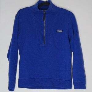 Patagonia Mens 1/2 Zip Woolie Fleece Pullover Blue Size Small Gorpcore